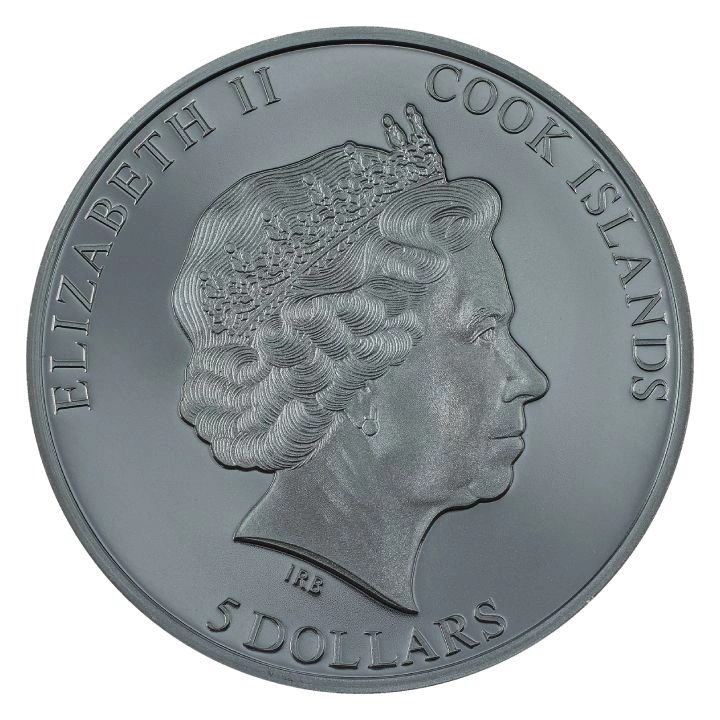 Islas Cook: In Memoriam Reina Isabel II 1 oz Plata 2022 Negra Proof