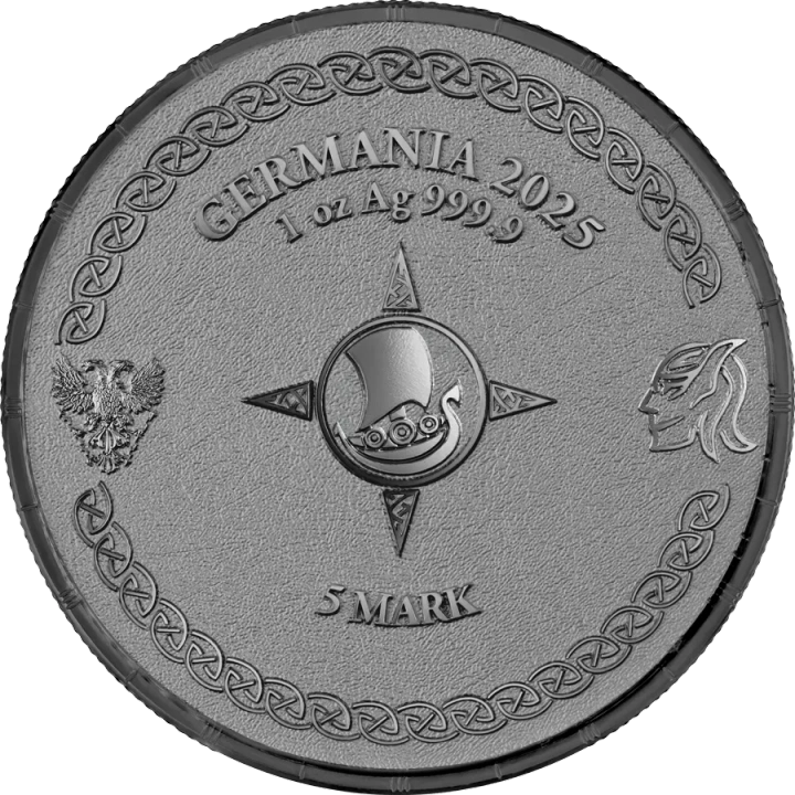 Ragnarök: Loki 1 onza de plata 2025 (Plata negra)