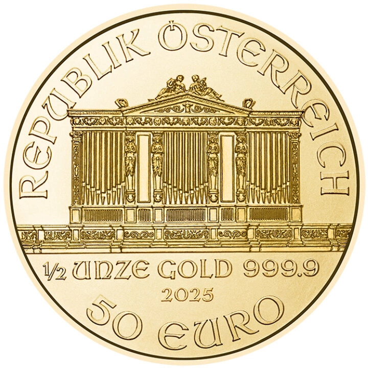 Wiener Philharmoniker ½ Unze Gold 2025
