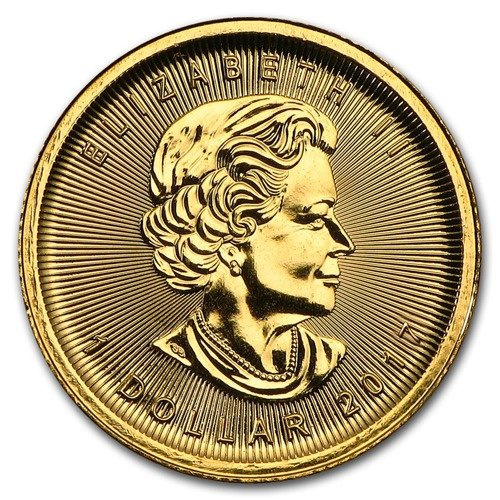 Hoja de arce canadiense 1/20 oz Oro 2017