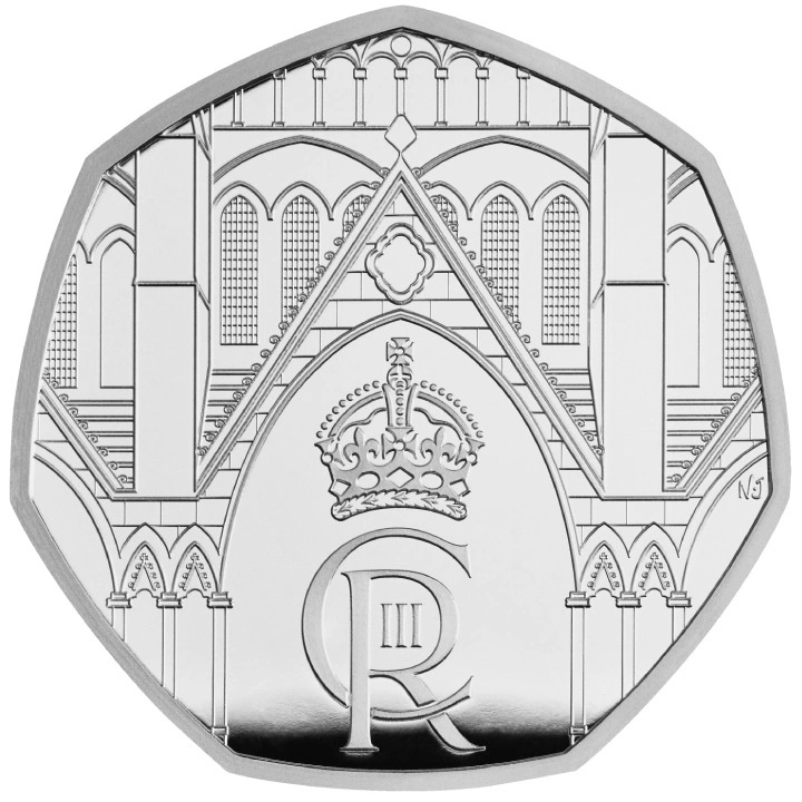 The Coronation of His Majesty King Charles III 50p Silver 2023 Proof
