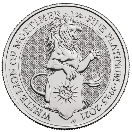 Bestias de la Reina: Mortimers León Blanco 1 oz Platino 2021