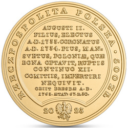 Treasures of Stanislaw August - 500 PLN August III Sas Gold Coin