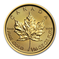 Hoja de arce canadiense 1/20 oz Oro 2017