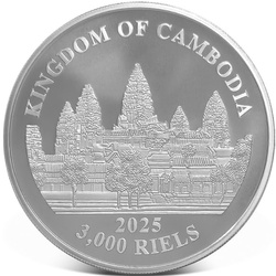 Cambodia: The Lost Tiger of Cambodia 1 oz Silver 2025