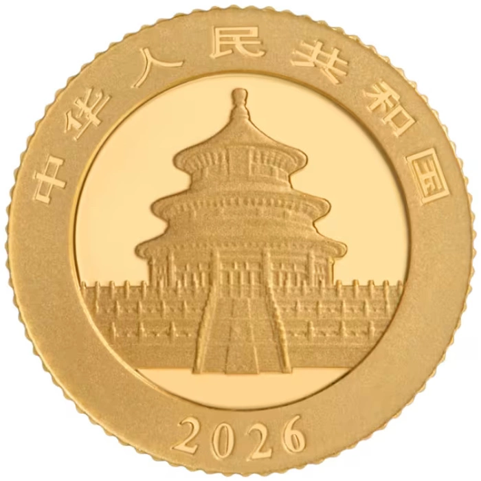 Panda de China 1 gramo Oro 2026