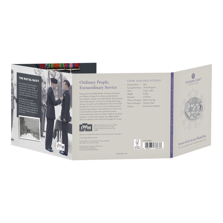 Stories of The Second World War 50p Cupro-Nickel 2025