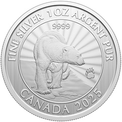 Canada: The Majestic Polar Bear 1 oz Silber 2025 Coin