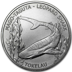 Tokelau: Mago-Taguta Leopard Shark 1 uncja Srebra 2018