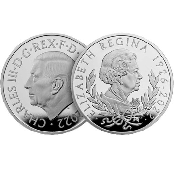 Her Majesty Queen Elizabeth II £10 5 uncji Srebra 2022 Proof