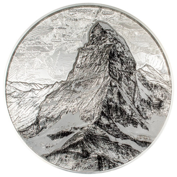 Switzerland: The Matterhorn 2000 gramów Srebra 2025 Proof