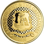 Saint Vincent i Grenadyny: Pax Et Justitia 1 uncja Złota 2020