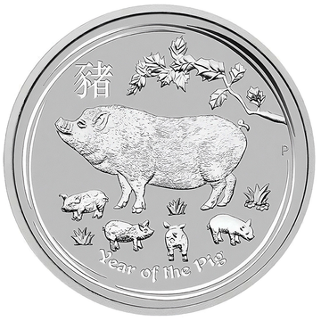 Lunar II: Rok Świni 2 uncje Srebra 2019