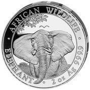 African Wildlife: Słoń Somalijski 2 uncje Srebra 2021