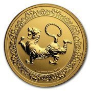 Niue: Niebiańskie Zwierzęta - Biały Tygrys 1 uncja Złota 2019
