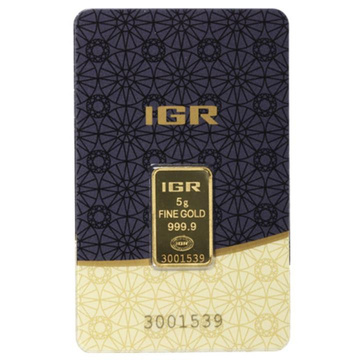 Sztabka IGR 5 gramów Złota LBMA GD Refiner
