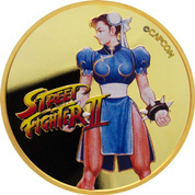 Street Fighter II: Chun Li kolorowana 30. rocznica gry 1 uncja Złota 2021