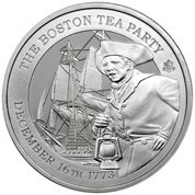 St Helena: Boston Tea Party 250. rocznica 1 uncja Srebra 2023