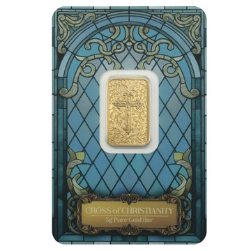 Sztabka Pamp Christian Cross 5 gramów złota