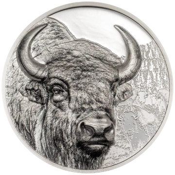 Mongolia: Bison 3 uncje Srebra 2025 Proof