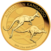 Australijski Kangur 1/2 uncji Złota 2018