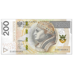 Banknot Polska 200 Złotych (200 PLN) UNC