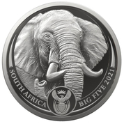 Big Five II: Elephant 5 uncji Srebra 2021 Proof