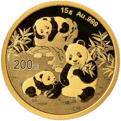 Chińska Panda 15 gramów Złota 2025