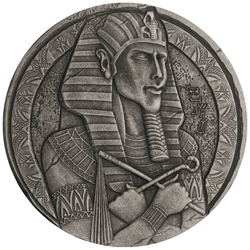 Czad: ERS - Amenhotep IV 2 uncje Srebra 2023 Antiqued Coin 