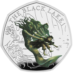 Harry Potter: Black Lake kolorowany 50p Srebro 2024 Proof 