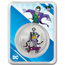 Samoa: DC Comics - Joker kolorowany 1 uncja Srebra 2024 Slab