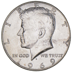 USA: Kennedy half dollar – srebrna półdolarówka 1965-1970 (próba Ag.400)