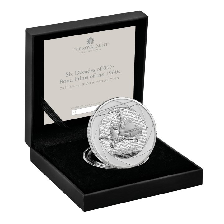  Bond Films of the 60s 1 uncja Srebra 2023 Proof