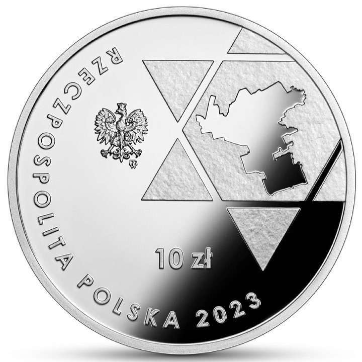 80. rocznica wybuchu powstania w getcie warszawskim 10 zł Srebro 2023 Proof