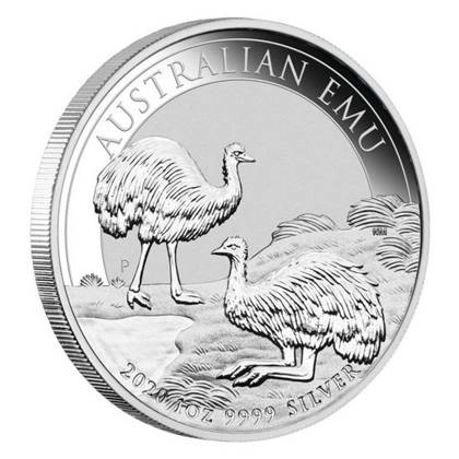 Australijski Emu 1 uncja Srebra 2020