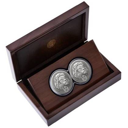 Big Five II: Zestaw Lion 2 x 1 uncja Srebra 2022 Proof