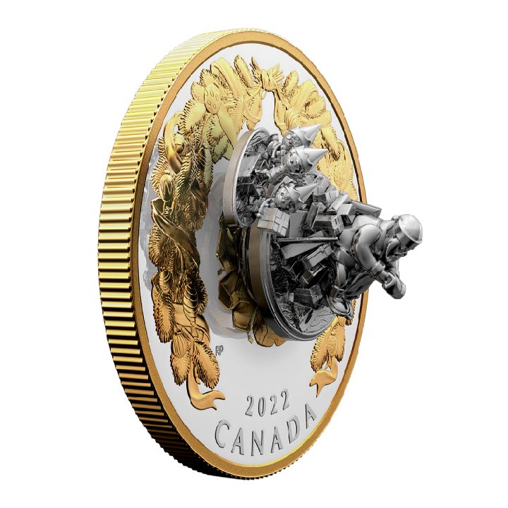 Canada: Holiday Gifts pozłacany 5 uncji Srebra 2022 Proof