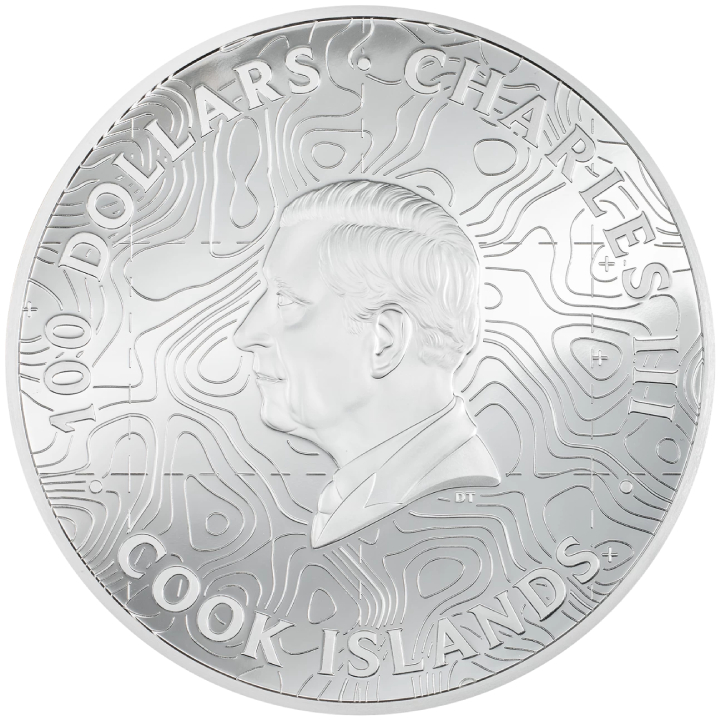 Cook Islands: Topography - Grand Canyon kolorowany 1000 gramów Srebra 2024 Proof 