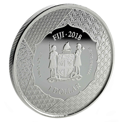 Fiji: Samurai Archives kolorowany 1 uncja Srebra 2018 Proof