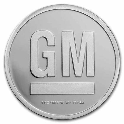 General Motors Logo (1967-2021) 1 uncja Srebra 