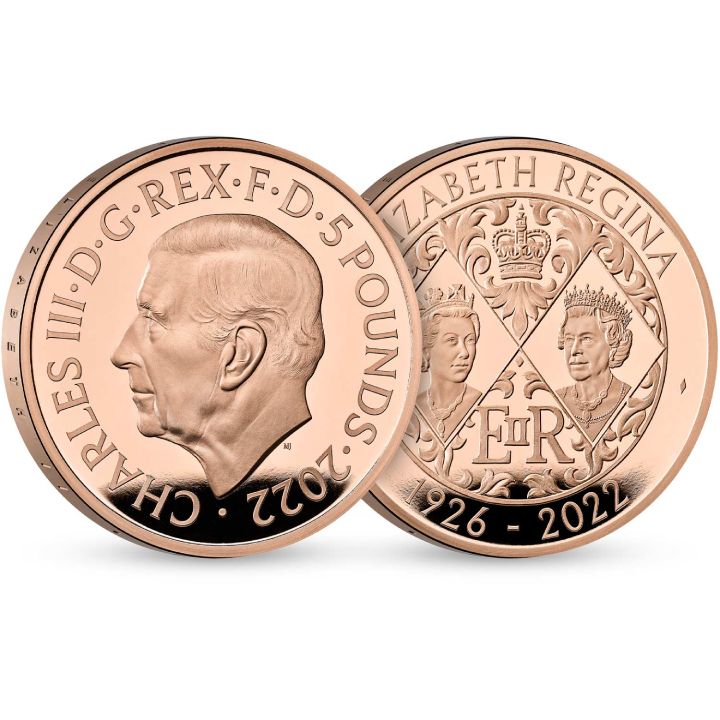 Her Majesty Queen Elizabeth II £5 Złoto 2022 Proof 