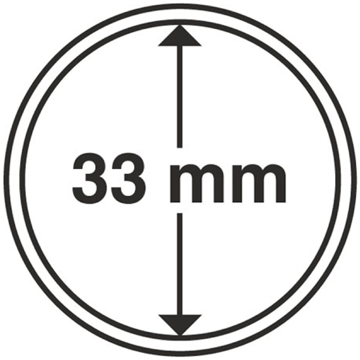 Leuchtturm - Plastikowy kapsel na monetę 33 mm 100 sztuk