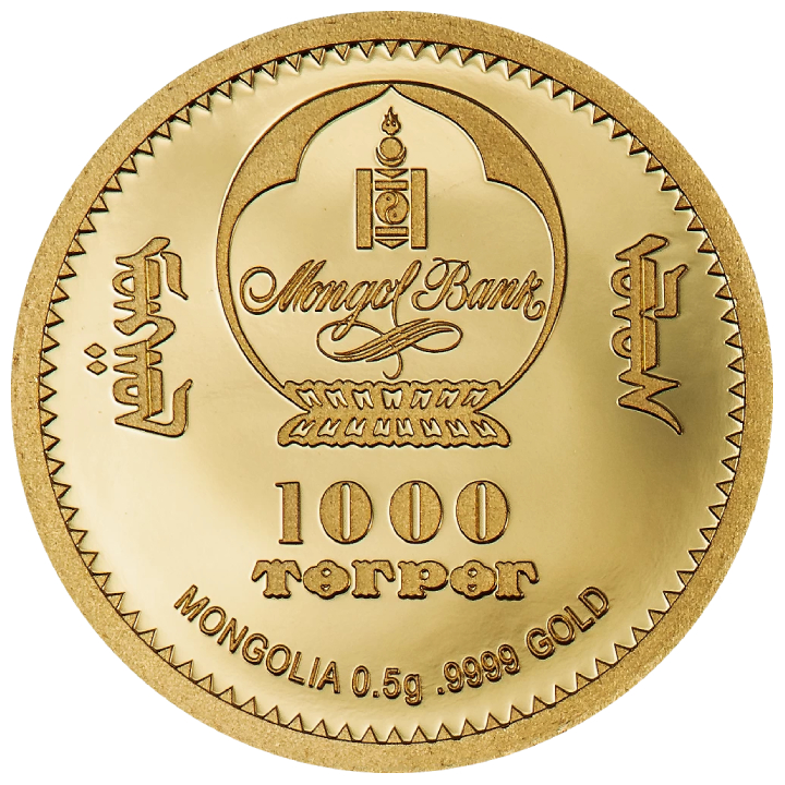 Mongolia: Evolution of Life - Aves 0,5 grama Złota 2024 Proof 