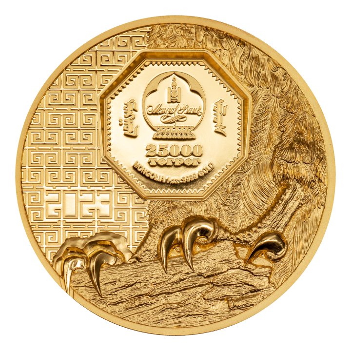 Mongolia: Mongolian Falcon 1 uncja Złota 2023 Proof Ultra High Relief