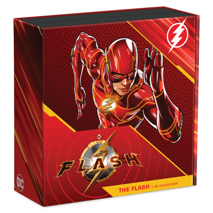 Niue: DC Comics - The Flash kolorowany 1 uncja Srebra 2023 Proof