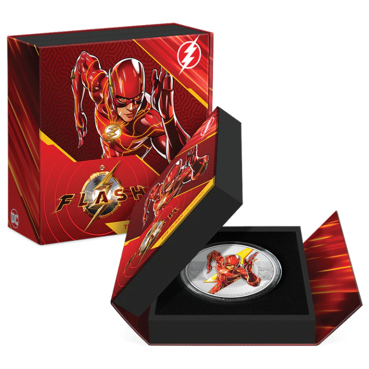 Niue: DC Comics - The Flash kolorowany 1 uncja Srebra 2023 Proof