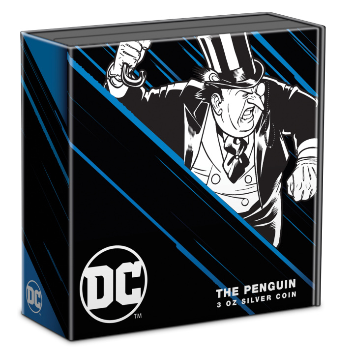 Niue: DC Villains - The Penguin kolorowany 3 uncje Srebra 2023 Proof