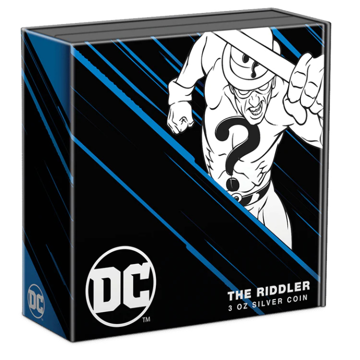 Niue: DC Villains - The Riddler kolorowany 3 uncje Srebra 2023 Proof