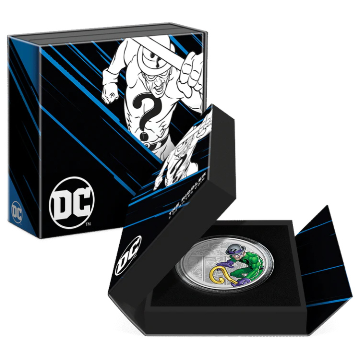 Niue: DC Villains - The Riddler kolorowany 3 uncje Srebra 2023 Proof