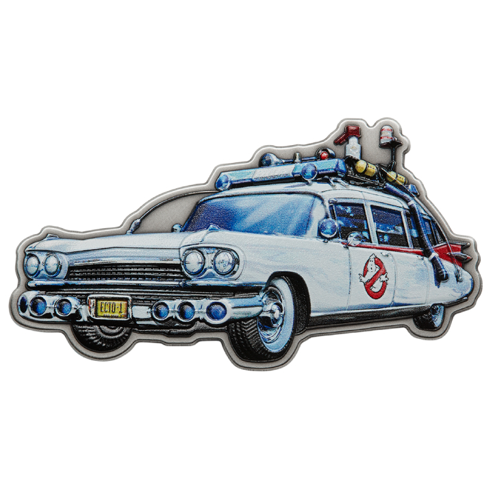 Niue: Ghostbusters - Silver Ecto kolorowany 2 uncje Srebra 2024 Antiqued Shaped Coin